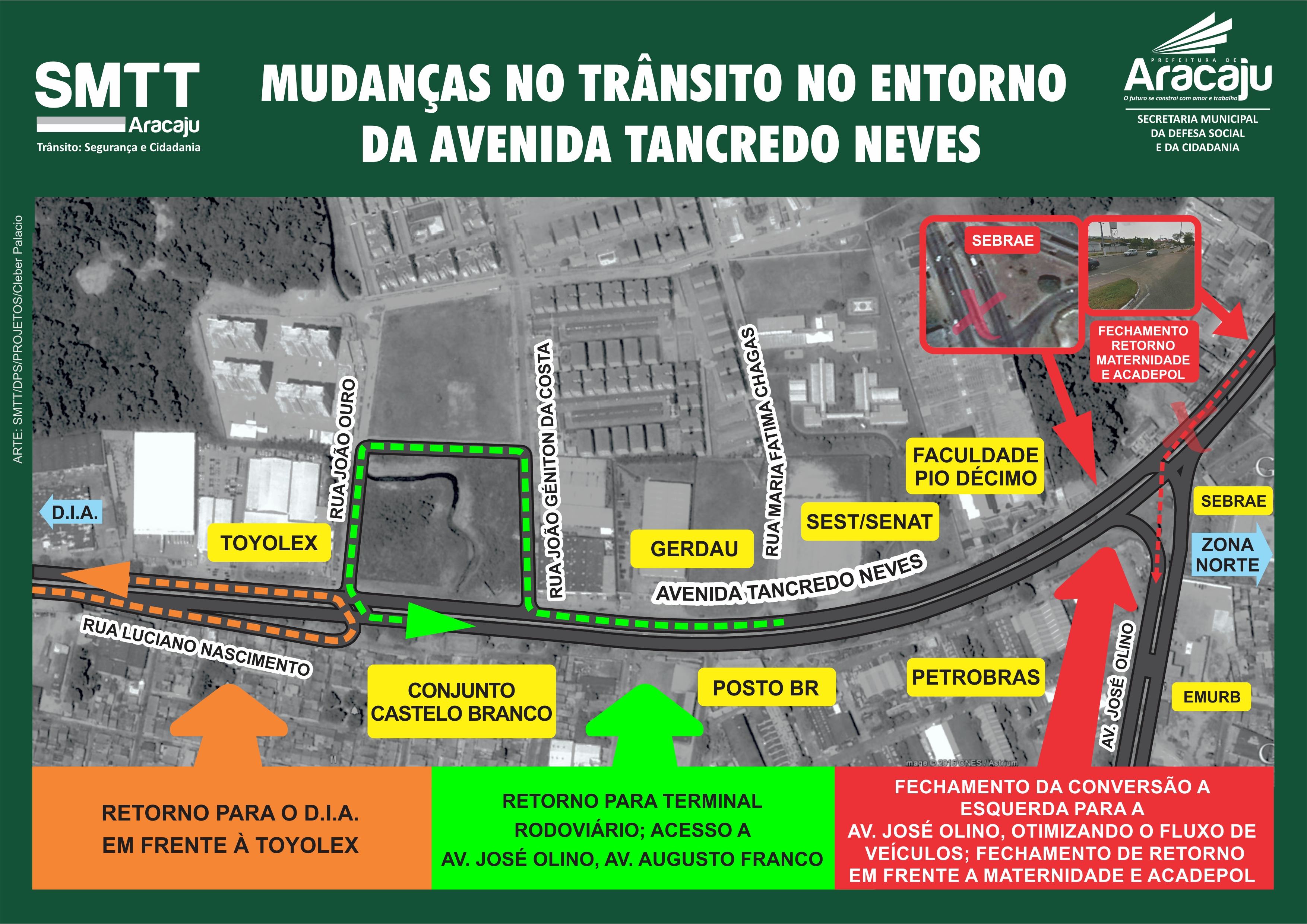 SMTT informa alterações no trânsito na Avenida Tancredo Neves - SMTT Aracaju